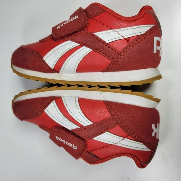 Reebok Classic Retro Running Kids Infant Toddler Baby Shoes Sneakers Size 5 Red - Picture 2 of 9